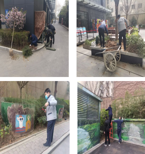 春風(fēng)習(xí)習(xí)惹人醉，物業(yè)綠化養(yǎng)護(hù)忙